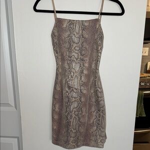 Snake Print Mini Dress